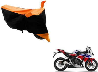 MOCKHE Two Wheeler Cover for Honda(CBR 1000RR, Black, Orange)