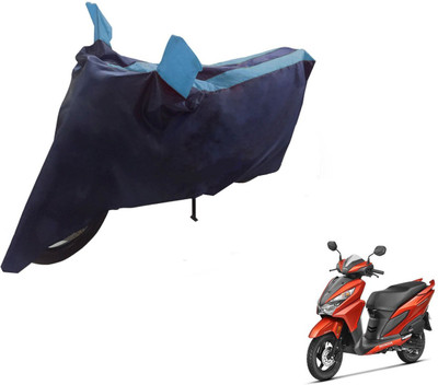 Auto Hub Two Wheeler Cover for Honda(Grazia, Black, Blue)
