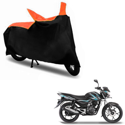InayaAutoMotive Two Wheeler Cover for Bajaj(Discover 100 DTS-i, Black, Orange)