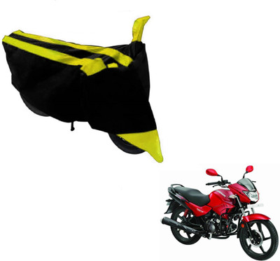 NIKS Two Wheeler Cover for Hero(Glamour FI, Black, Yellow)