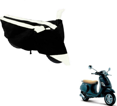 MOCKHE Two Wheeler Cover for Universal For Bike(Piaggio Vespa, Black, White)