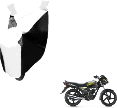 Auto Hub Two Wheeler Cover for TVS(Star City, Black, White)