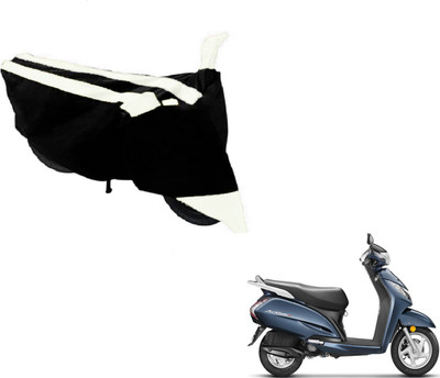 MOCKHE Two Wheeler Cover for Honda(Activa 3G, Black, White)