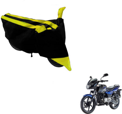 MOCKHE Two Wheeler Cover for Bajaj(Pulsar 150 DTS-i, Black, Yellow)