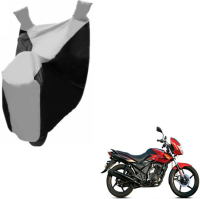 NIKS Two Wheeler Cover for TVS(Flame DS 125, Black, Silver)