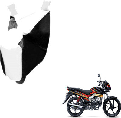 MOCKHE Two Wheeler Cover for Mahindra(Centuro, Black, White)
