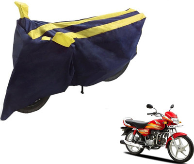 Auto Hub Two Wheeler Cover for Hero(HF Deluxe, Black, Yellow)