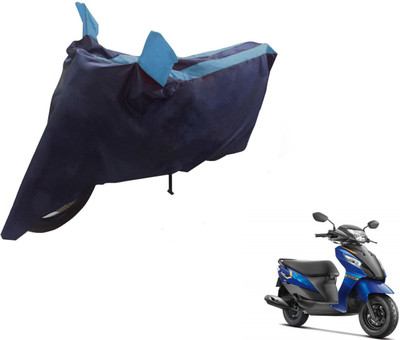 Auto Hub Two Wheeler Cover for Suzuki(Let's, Black, Blue)