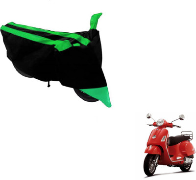 Flipkart SmartBuy Two Wheeler Cover for Universal For Bike(Vespa LX, Black, Green)