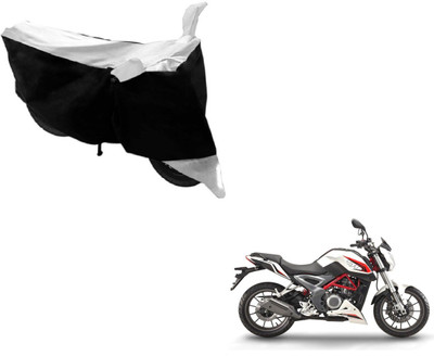 MOCKHE Two Wheeler Cover for DSK Benelli(TNT 25, Black, White)