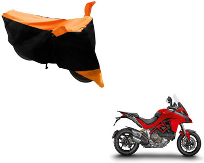 Flipkart SmartBuy Two Wheeler Cover for Ducati(Multistrada, Black, Orange)