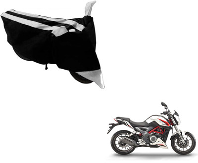 MOCKHE Two Wheeler Cover for DSK Benelli(TNT 25, Black, Silver)