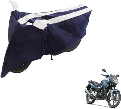 Auto Hub Two Wheeler Cover for Suzuki(GS 150R, Black, White)