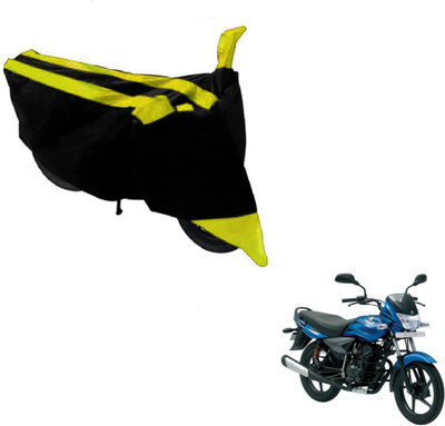 NIKS Two Wheeler Cover for Bajaj(Platina, Black, Yellow)