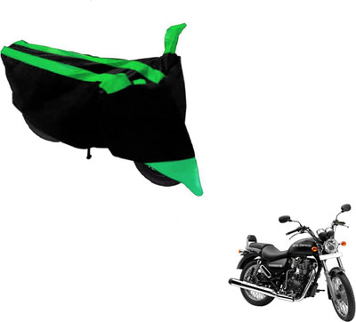 Amanzo Two Wheeler Cover for Royal Enfield(Thunderbird 350, Black, Green)
