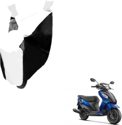 Auto Hub Two Wheeler Cover for Suzuki(Let's, Black, White)