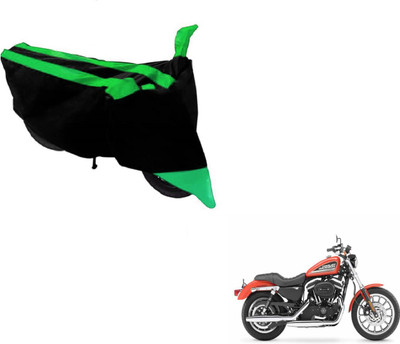 Flipkart SmartBuy Two Wheeler Cover for Harley Davidson(XL 883, Black, Green)