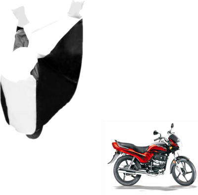 Auto Hub Two Wheeler Cover for Hero(Passion Plus, Black, White)