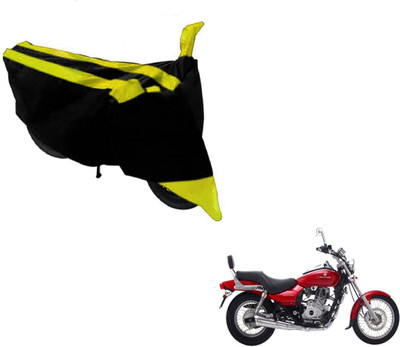 MOCKHE Two Wheeler Cover for Bajaj(Avenger 220 DTS-i, Black, Yellow)