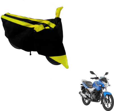 MOCKHE Two Wheeler Cover for Bajaj(Discover 125 DTS-i, Black, Yellow)