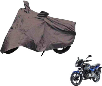Auto Hub Two Wheeler Cover for Bajaj(Pulsar 150 DTS-i, Grey)