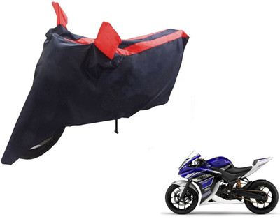 Auto Hub Two Wheeler Cover for Yamaha(YZF R25, Black, Red)