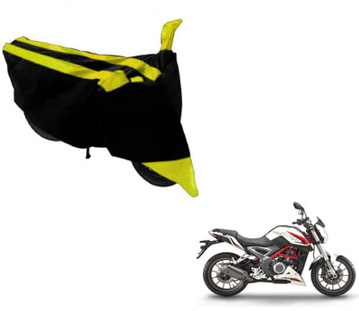 MOCKHE Two Wheeler Cover for DSK Benelli(TNT 25, Black, Yellow)