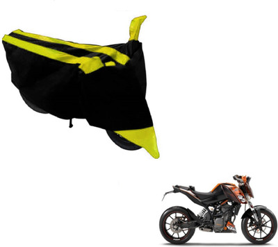 MOCKHE Two Wheeler Cover for KTM(Duke 200, Black, Yellow)