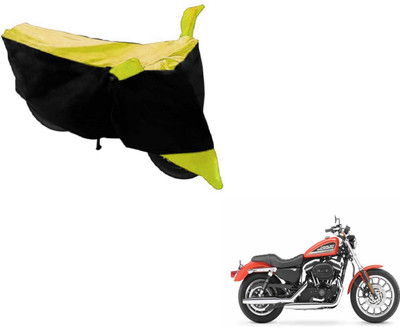 MOCKHE Two Wheeler Cover for Harley Davidson(XL 883, Black, Yellow)
