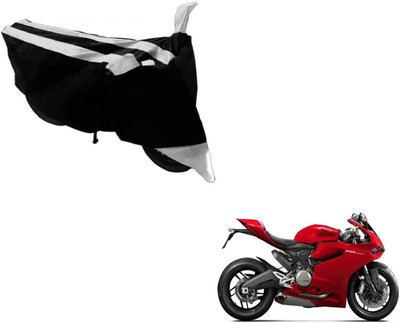MOCKHE Two Wheeler Cover for Ducati(899 Panigale, Black, Silver)