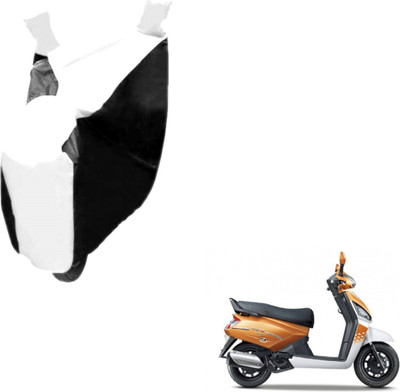 MOCKHE Two Wheeler Cover for Mahindra(Gusto, Black, White)