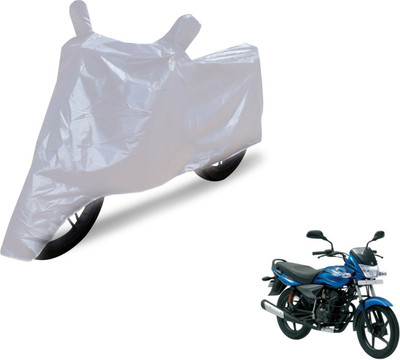 Auto Hub Two Wheeler Cover for Bajaj(Platina, Silver)