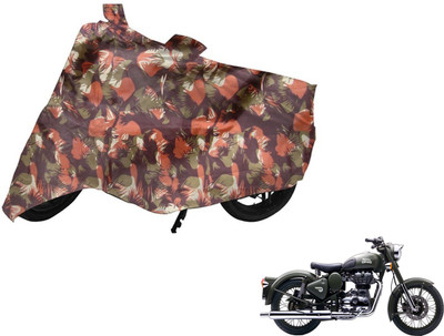 Auto Hub Two Wheeler Cover for Royal Enfield(Battle Green, Multicolor)