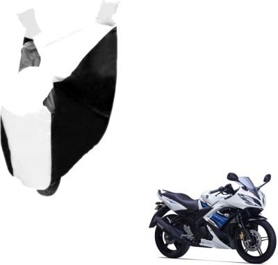 MOCKHE Two Wheeler Cover for Yamaha(YZF R15 S, Black, White)