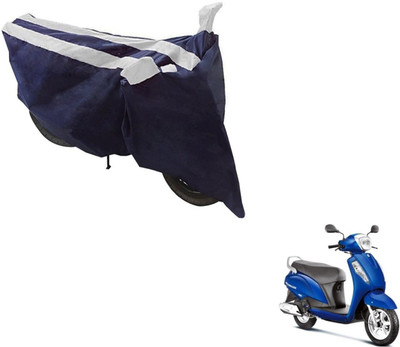 NIKS Two Wheeler Cover for Suzuki(Access, Black, Silver)