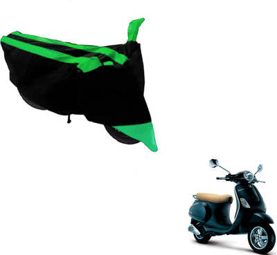 MOCKHE Two Wheeler Cover for Universal For Bike(Vespa, Black, Green)