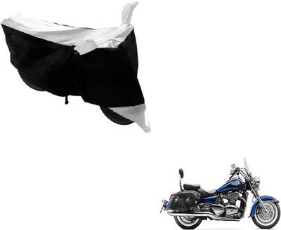 NIKS Two Wheeler Cover for Triumph(Black, White)