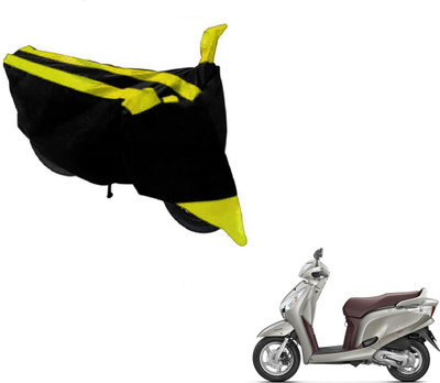 MOCKHE Two Wheeler Cover for Honda(Aviator, Black, Yellow)