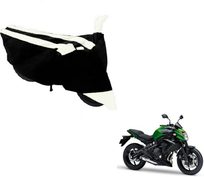 MOCKHE Two Wheeler Cover for Kawasaki(Z250, Black, White)