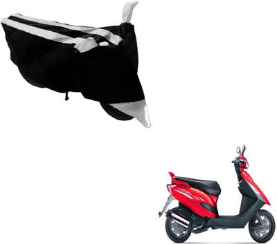 MOCKHE Two Wheeler Cover for Bajaj(Black, Silver)