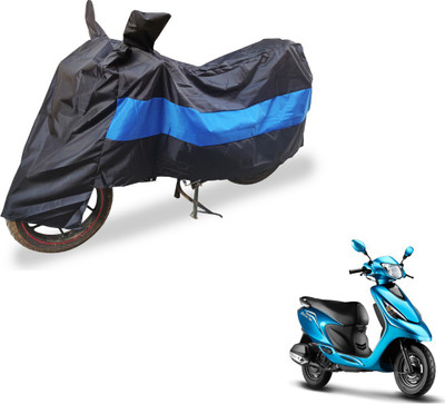 Flipkart SmartBuy Two Wheeler Cover for TVS(Zest, Black, Blue)