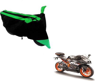NIKS Two Wheeler Cover for KTM(RC 200, Black, Green)