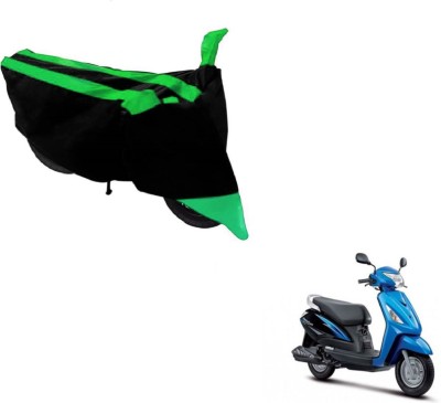 Flipkart SmartBuy Two Wheeler Cover for Suzuki(Zeus, Black, Green)