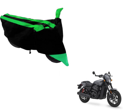 NIKS Two Wheeler Cover for Harley Davidson(Black, Green)