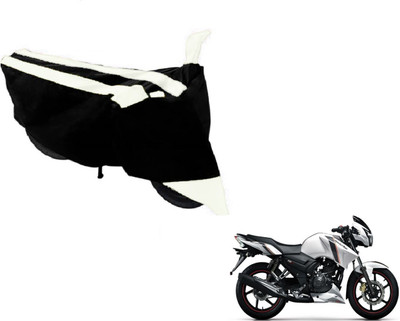 Flipkart SmartBuy Two Wheeler Cover for TVS(Apache RTR 180, Black, White)