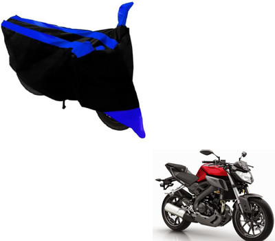 MOCKHE Two Wheeler Cover for Suzuki(Gixxer, Black, Blue)