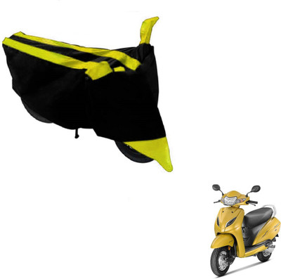MOCKHE Two Wheeler Cover for Honda(Activa 5G, Black, Yellow)