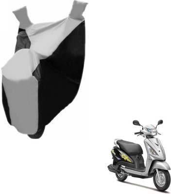 NIKS Two Wheeler Cover for Suzuki(Swish, Black, Silver)