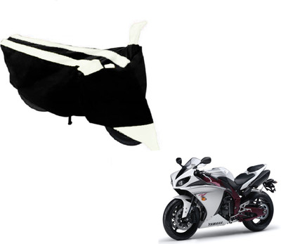 NIKS Two Wheeler Cover for Yamaha(Black, White)