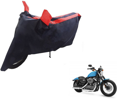 Auto Hub Two Wheeler Cover for Harley Davidson(XL 1200, Black, Red)
